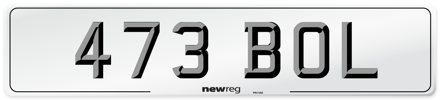 473 BOL Number Plate from New Reg